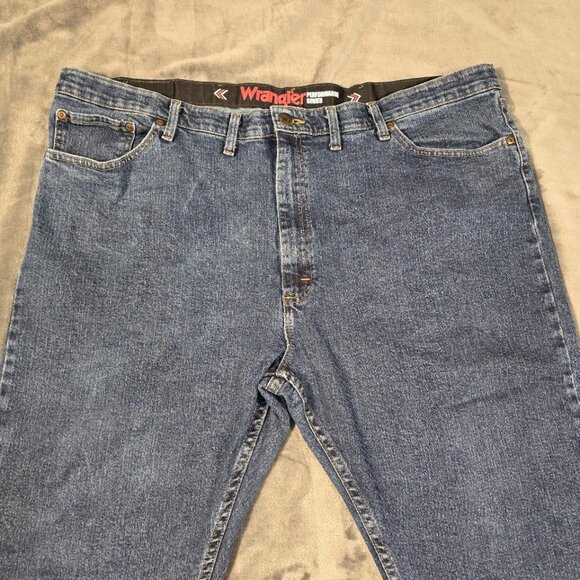 Wrangler Performance Series Jeans Mens 38x30 Straight Leg Blue Denim - Picture 13 of 14